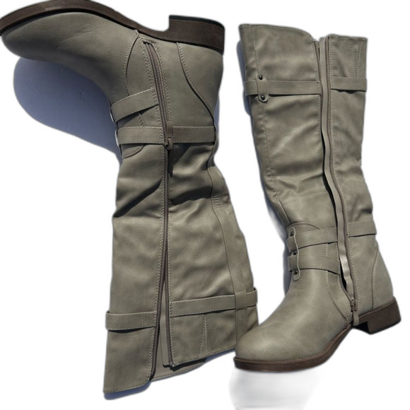 Journee Collection - Women's Bite Riding Boot Taupe - Size 6 1/2 - Picture 3 of 6